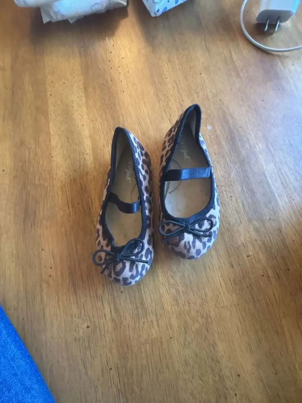 Cat & Jack Toddler Girls Leopard Print Ballet Flats with Bow